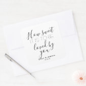 Hoe lief het is op maat bruiloft snoep buffet guns vierkante sticker (Envelop)