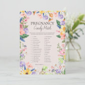 Hoe lief het is zwangerschap Snoep Match Game Kaar Kaart (Staand voorkant)