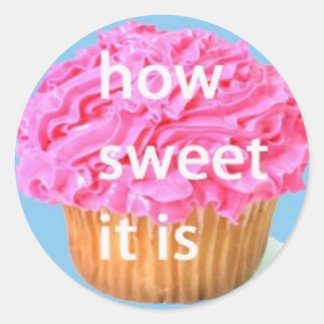 Hoe lief is het cupcake ronde sticker