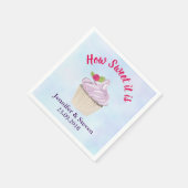 Hoe lief is het roze cupcake Weddenschap? Servet (Hoek)