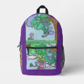 Hoe lopen de apen rond bedrukte rugzak (Voorkant)