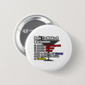 Hoe maak je een Bartender? Ronde Button 5,7 Cm (Voorkant /achterkant)