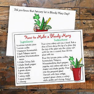 Hoe maak je een Bloody Mary Recipe Card Briefkaart