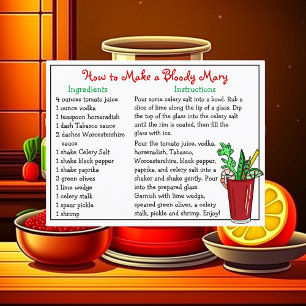 Hoe maak je een Bloody Mary Recipe Card Briefkaart