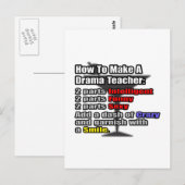 Hoe maak je een drama leraar briefkaart (Voorkant / Achterkant)