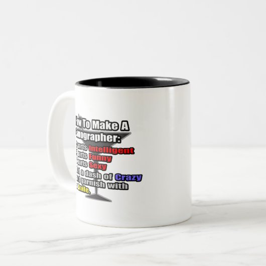 Hoe maak je een echograaf tweekleurige koffiemok (Voorkant links)