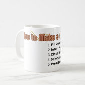 Hoe maak je een koffie grappige typografie koffiemok (Voorkant links)