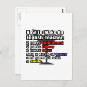 Hoe maak je een leraar Engels Briefkaart (Voorkant / Achterkant)