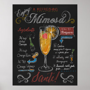 Hoe maak je een Mimosa Chalkboard Poster