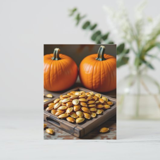 Hoe maak je geroosterde pompoenpitten Recept Kaart (Staand voorkant)