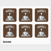Hoe maakt Jezus koffie? Hebreeën het Vierkante Sticker (Vel)