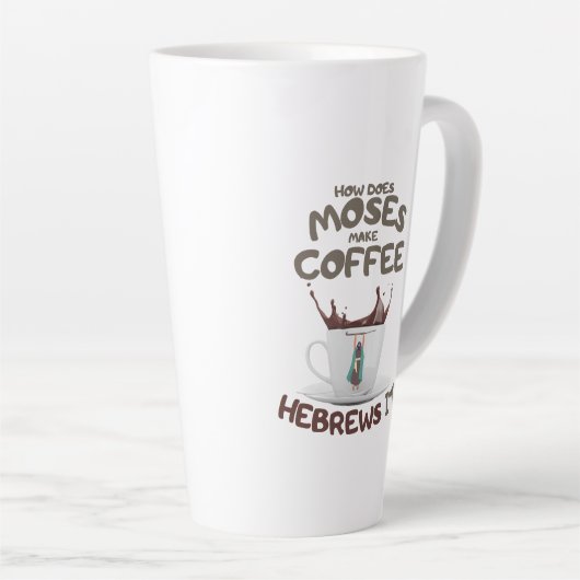 Hoe maakt Mozes koffie? Hebreeën het Latte Mok (Rechterhoek)