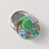 Hoe maken ze apen? ronde button 3,2 cm (Voorkant /achterkant)