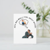 Hoe Mannen zich over vrouwen voelen Briefkaart (Staand voorkant)