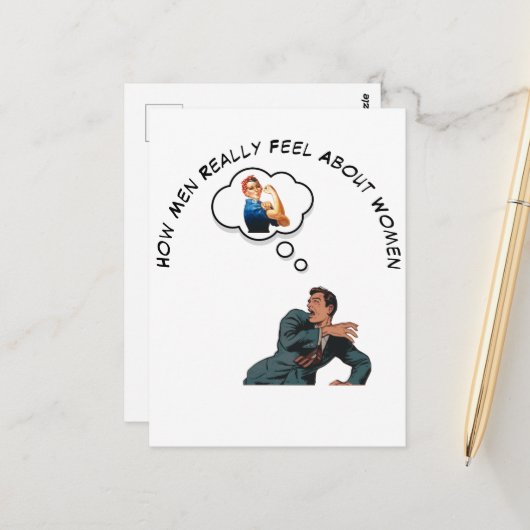 Hoe Mannen zich over vrouwen voelen Briefkaart (Voorkant / Achterkant in situ)