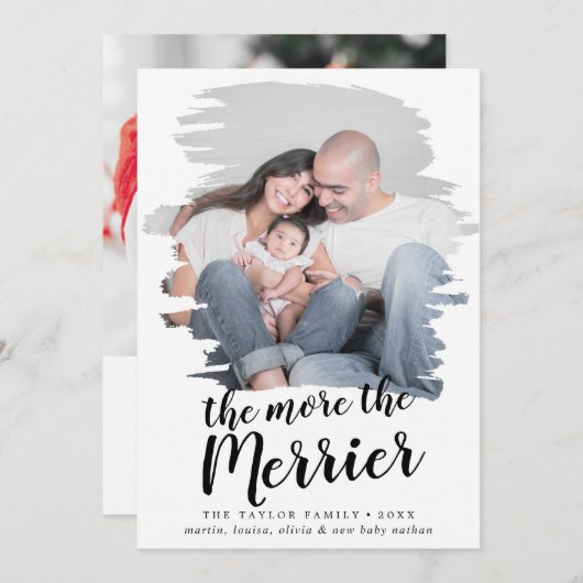 Hoe meer de aankondiging van de Merrier Birth (Voorkant / Achterkant)