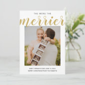 hoe meer de feestelijke baby van kerstmis feestdagenkaart (Staand voorkant)