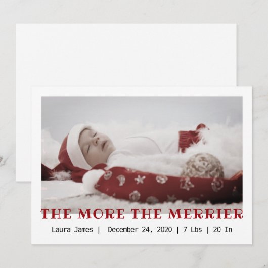 hoe meer de feestelijke kerstbevallingen feestdagenkaart (Voorkant / Achterkant)