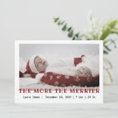 hoe meer de feestelijke kerstbevallingen feestdagenkaart (Staand voorkant)