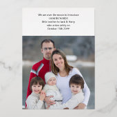 Hoe meer de foto van Merrier 2 "Birth Gold" Folie Feestdagenkaart (Achterkant)