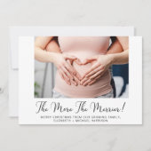 Hoe meer de foto's van Merrier Zwangerschap Feestdagenkaart (Voorkant)