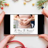 Hoe meer de foto's van Merrier Zwangerschap Feestdagenkaart