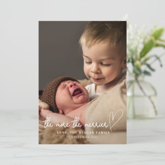 Hoe meer de kerstfoto van Merrier Aankondiging (Staand voorkant)