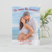 Hoe meer de kerstfoto van Merrier? Feestdagenkaart (Staand voorkant)