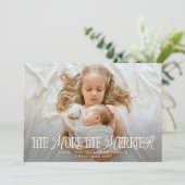 Hoe meer de kerstfoto's van Merrier Aankondiging (Staand voorkant)