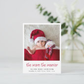 Hoe meer de kerstfoto's van Merrier Aankondigingskaart (Staand voorkant)