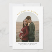 Hoe meer de Merrier Arch Kerstmis zwangerschap gou Feestdagenkaart (Voorkant)