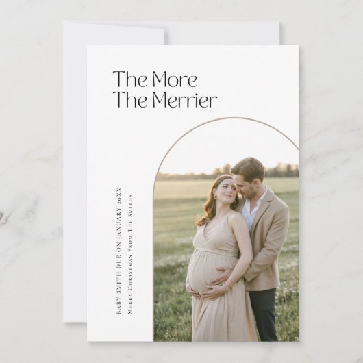 Hoe meer de Merrier Arch Kerstzwangerschap Aankondiging (Voorkant)