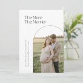 Hoe meer de Merrier Arch Kerstzwangerschap Aankondiging (Staand voorkant)