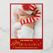 Hoe meer de Merrier Birth Folie vakantie Kaart (Voorkant)