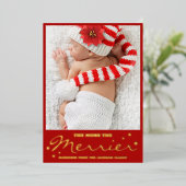 Hoe meer de Merrier Birth Folie vakantie Kaart (Staand Voorkant)