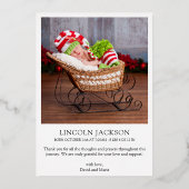 Hoe meer de Merrier Birth Folie vakantie Kaart (Achterkant)