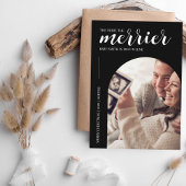 Hoe meer de Merrier Black Christmas Zwangerschap Feestdagenkaart