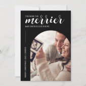 Hoe meer de Merrier Black Christmas Zwangerschap Feestdagenkaart (Voorkant)