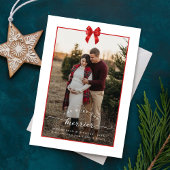 Hoe meer de Merrier Bow Christmas zwangerschapsfot Feestdagenkaart