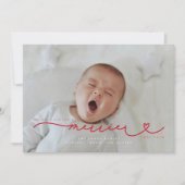 Hoe meer de Merrier Christmas Birth Photo aankondi Kaart (Voorkant)