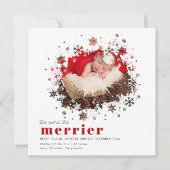 Hoe meer de Merrier Feestdagen Baby aankondiging (Voorkant)