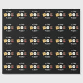 Hoe meer de Merrier Funny des meer pun Dark BG Cadeaupapier (Vlak)