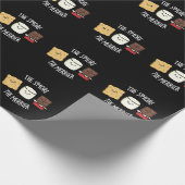 Hoe meer de Merrier Funny des meer pun Dark BG Cadeaupapier (Hoek)