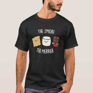 Hoe meer de Merrier Funny des meer pun Dark BG T-shirt