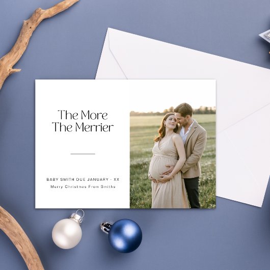 Hoe meer de Merrier Green Christmas zwangerschap Aankondiging
