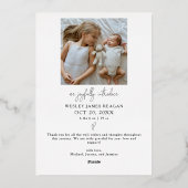 Hoe meer de Merrier Holiday Geboorteaankondiging Folie Uitnodiging (Achterkant)