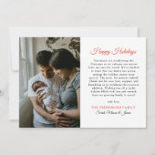 Hoe meer de Merrier Kerstfoto Baby Geboorte Aankondiging (Achterkant)