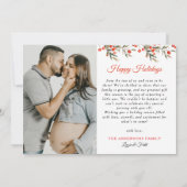 Hoe meer de Merrier Kerstfoto zwangerschap Aankondiging (Achterkant)