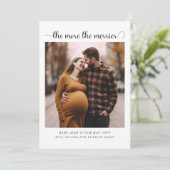 Hoe meer de Merrier Kerstzwangerschap Aankondiging (Staand voorkant)