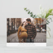 Hoe meer de Merrier Kerstzwangerschap Feestdagenkaart (Staand voorkant)